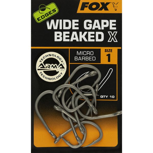 Крючки карповые Fox Edges Armapoint Wide Gape Beaked X - Усиленные - 10 шт/уп