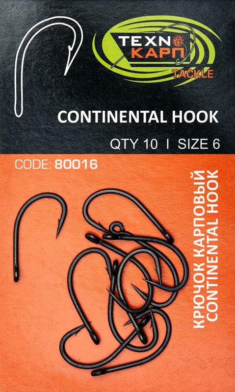 Крючок карповый - Технокарп - Continental hook