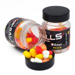 Силіконова кукурудза Carp Balls Anvi у дипі - Color Mix - Плаваюча - Peach