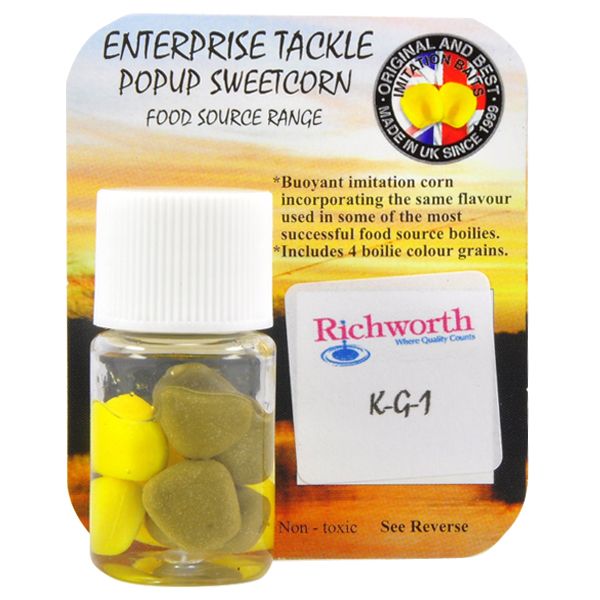 Кукуруза силиконовая EnterPrise в дипе - Искусственная - K-G-1-Richworth - Yellow/Grey - 8 шт/уп