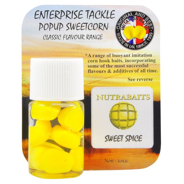 Кукуруза силиконовая EnterPrise в дипе - Искусственная - Sweet Spice Corn-Nutrabaits - Yellow - 8 шт/уп