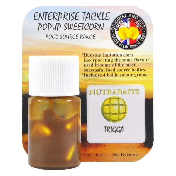 Кукурудза силіконова EnterPrise у дипі - Штучна - Trigga Corn-Nutrabaits - Yellow/Brown - 8 шт/уп