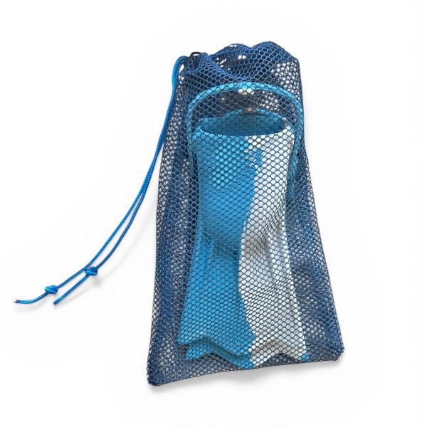 Ласты детские для бассейна с открытой пяткой - Размер 16,5-22,5 (100-140 мм) - Бело/голубые