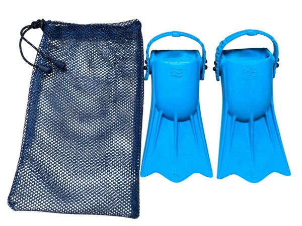 Ласти дитячі для басейну з відкритою п'ятою - Розмір 16,5-22,5 (100-140 мм) - Блакитні