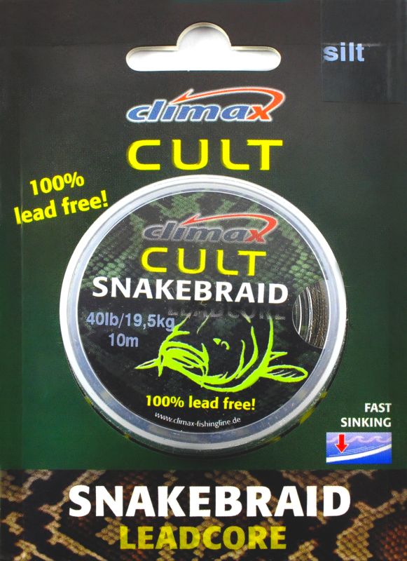 Лидкор Climax CULT Leadcore - 10W - Snake Braid - 40lb/16.5kg - 10 м