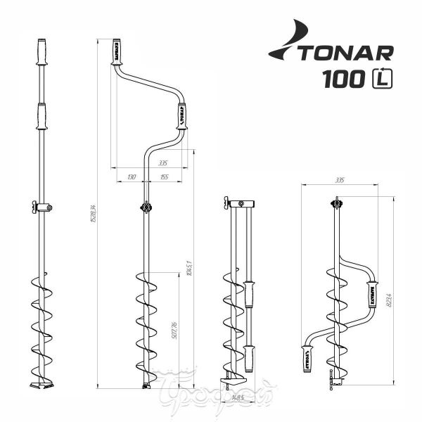 Ледобур Барнаульский Тонар двуручный ЛР-100Д