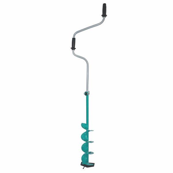 Льодобур Харківський Дворучний - 130 мм - Ліве обертання - Бірюза