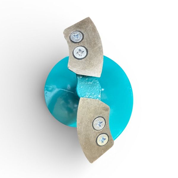 Льодобур Харківський Дворучний - 130 мм - Ліве обертання - Бірюза