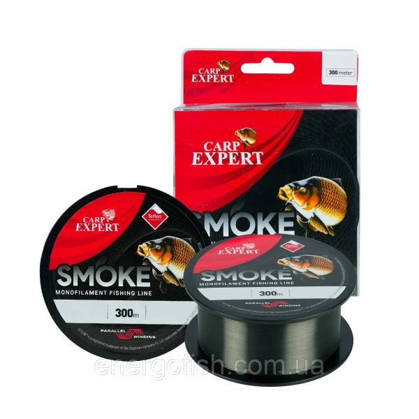 Леска Energofish Carp Expert Smoke Dark Grey Teflon - Темно-серый цвет - 300 м