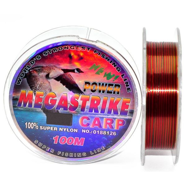 Леска Megastrike Power Carp - Карповая - Трёхцветная - 100 м