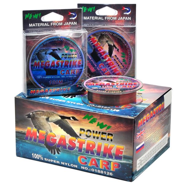 Леска Megastrike Power Carp - Карповая - Трёхцветная - 100 м