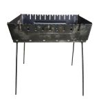 Мангал Валіза - Розкладний - Зі знімними ніжками - Сталь 2 мм - 56x35x16 см - На 10 шампурів
