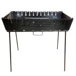 Мангал Валіза - Розкладний - Зі знімними ніжками - Сталь 2 мм - 67x35x16 см - На 12 шампурів