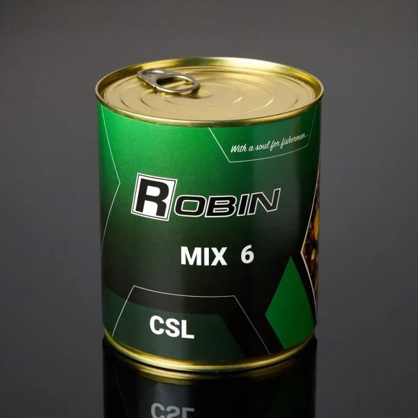 Прикормка MIX-6 зерен Robin - CSL - ж/б 900 мл