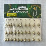 Мормишка корпова для літнього кивка - YAGAN - №7 - Кристал великий - 1.5 г - Ø8 мм - Гачок Kumho №7 - Золото