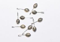 Мормишка "Полюс" №13 - Срібло - Листок - 0,2 г - 10 шт/уп