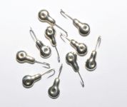 Мормишка "Полюс" №9 - Срібло - Груша - 0,3 г - 10 шт/уп