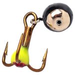 Мормишка Вольфрамова Володимирська "Диявол-Дробинка з підвісним трійником зі стразами" з/к - 4 мм - 0,7 г - Арт.55