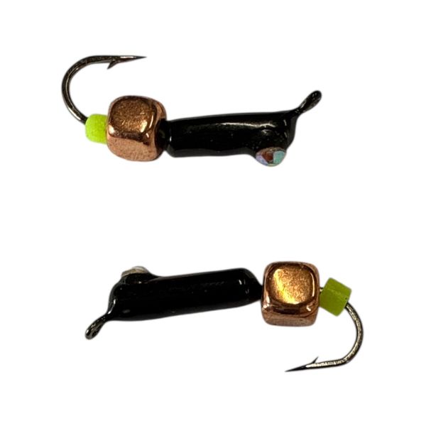 Мормишка Вольфрамова "Латишка" Гвоздик - Котяче око з кубиком мідь - МК1197