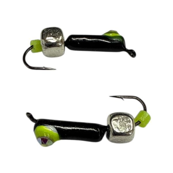 Мормишка Вольфрамова "Латишка" Гвоздик - Котяче око з кубиком срібло - Ø2,3 мм - 0,5 г - Чорне - Латвія