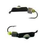 Мормишка Вольфрамова "Латишка" Гвоздик - Котяче око з кубиком срібло - Ø2,2 мм - 0,5 г - Чорний - Латвія