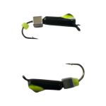 Мормишка Вольфрамова "Латишка" Гвоздик - Котяче око з кубиком срібло - Ø2,2 мм - 0,5 г - Чорний - Латвія