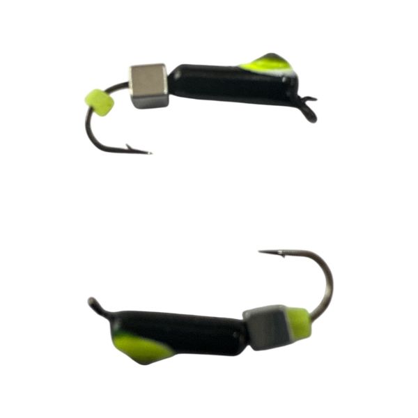 Мормишка Вольфрамова "Латишка" Гвоздик - Котяче око з кубиком срібло - Ø2,2 мм - 0,5 г - Чорний - Латвія