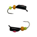 Мормишка Вольфрамова "Латишка" Гвоздик - Міні з бісером - Ø2,1 мм - 0,3 г - Чорний - Латвія