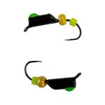 Мормишка Вольфрамова "Латишка" Гвоздик - Міні з бісером - Ø2 мм - 0,3 г - Чорний - Латвія