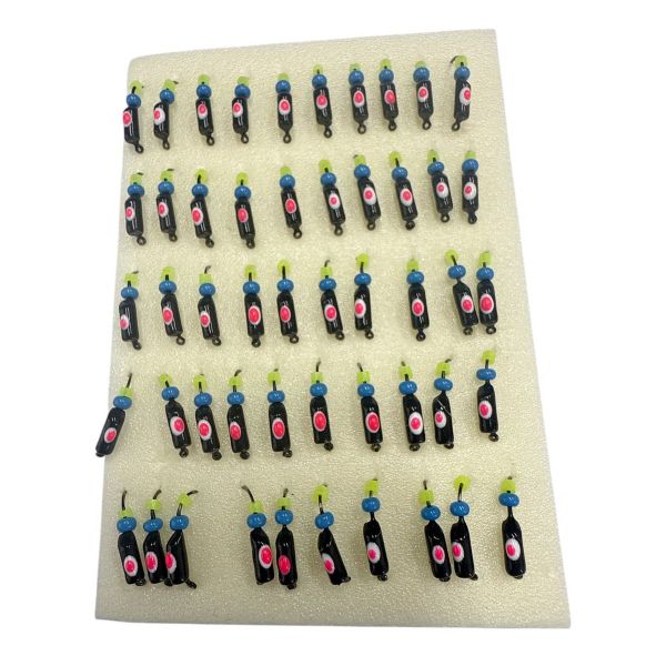 Мормишка Вольфрамова "Латишка" Гвоздик - Міні з намистинкою - Ø2,1 мм - 0,3 г - Чорний - Латвія