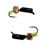 Мормишка Вольфрамова "Латишка" Гвоздик - Міні з кубиком мідь - Ø2 мм - 0,3 г - Чорний - Латвія