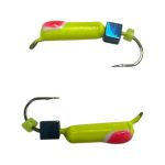 Мормишка Вольфрамова "Латишка" Гвоздик - З кубиком блакитний - Ø2,2 мм - 0,5 г - Жовтий - Латвія