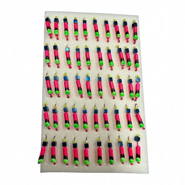 Мормишка Вольфрамова "Латишка" Гвоздик - З кубиком блакитний - Ø2,2 мм - 0,5 г - Рожевий - Латвія