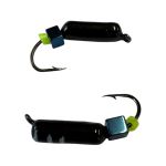 Мормишка Вольфрамова "Латишка" Гвоздик - З кубиком блакитний - Ø2,6 мм - 0,7 г - Чорно-білий - Латвія