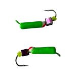 Мормишка Вольфрамова "Латишка" Гвоздик - З кубиком хамелеон - Ø2,2 мм - 0,5 г - Зелений - Латвія