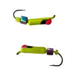 Мормишка Вольфрамова "Латишка" Гвоздик - З кубиком хамелеон - Ø2,3 мм - 0,5 г - Жовто-чорний із червоною точкою - Латвія