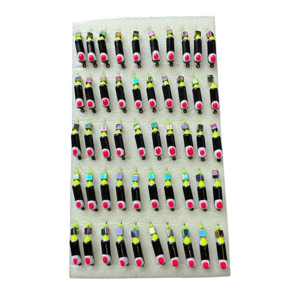 Мормышка Вольфрамовая "Латышка" Гвоздик - С кубиком хамелеон - МК1198