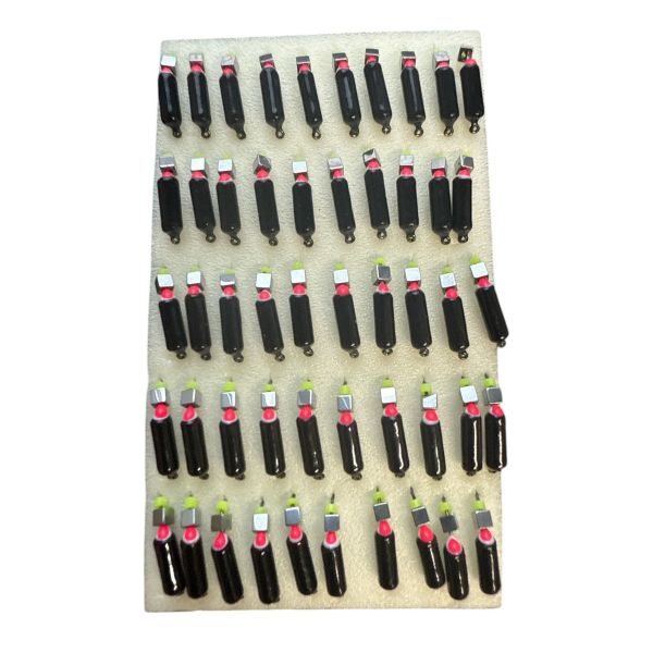 Мормишка Вольфрамова "Латишка" Гвоздик - З кубиком срібло - Ø3 мм - 1 г - Чорний - Латвія