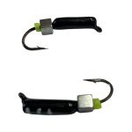 Мормишка Вольфрамова "Латишка" Гвоздик - З кубиком срібло - Ø2,1 мм - 0,5 г - Чорно-білий - Латвія