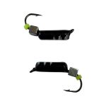 Мормишка Вольфрамова "Латишка" Гвоздик - З кубиком срібло - Ø2,7 мм - 0,7 г - Чорно-білий - Латвія