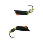 Мормишка Вольфрамова "Латишка" Гвоздик - З кубиком срібло - Ø3 мм - 0,9 г - Чорний з біло-червоною точкою - Латвія