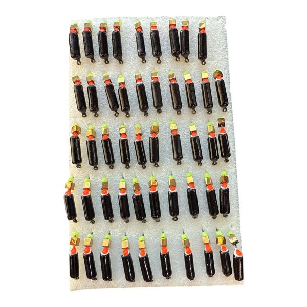 Мормишка Вольфрамова "Латишка" Гвоздик - З кубиком золото - Ø3 мм - 1 г - Чорний - Латвія