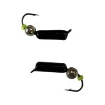 Мормишка Вольфрамова "Латишка" Гвоздик - З кулькою срібло - Ø2,7 мм - 0,7 г - Чорний - Латвія