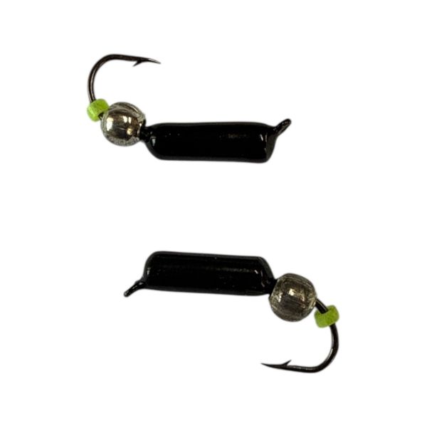 Мормишка Вольфрамова "Латишка" Гвоздик - З кулькою срібло - Ø2,7 мм - 0,7 г - Чорний - Латвія