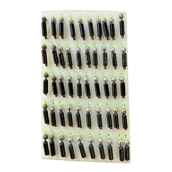 Мормишка Вольфрамова "Латишка" Гвоздик - З кулькою срібло - Ø2,7 мм - 0,7 г - Чорний - Латвія