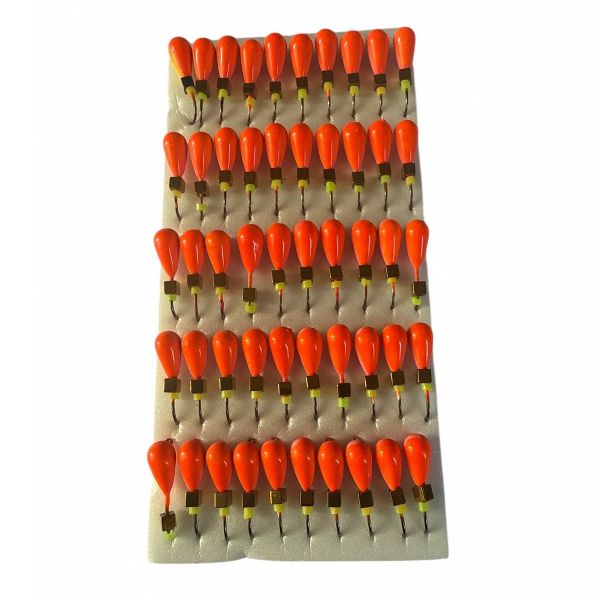 Мормышка Вольфрамовая "Латышка" Капля - С кубиком золото - Ø4,2 мм - 1,1 г - Красно-розовый - Латвия