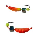 Мормишка Вольфрамова "Латишка" Личинка опариша - З кубиком хамелеон - Ø2,2 мм - 0,4 г - Червоний - Латвія