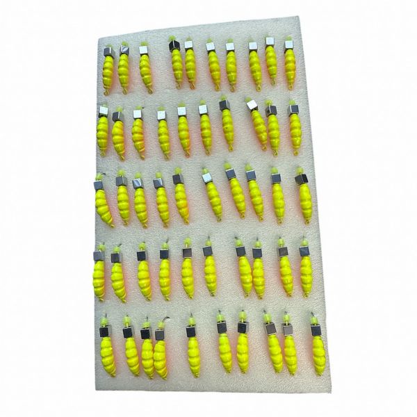 Мормышка Вольфрамовая "Латышка" Личинка опарыша - С кубиком серебро - МК1086