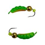 Мормишка Вольфрамова "Латишка" Личинка опариша - З кулькою золото - МК1085