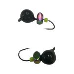 Мормишка Вольфрамова "Латишка" Куля - З кубиком хамелеон - Ø4,1 мм - 0,7 г - Чорний - Латвія